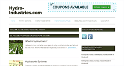 Desktop Screenshot of hydro-industries.com