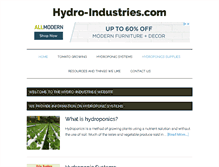Tablet Screenshot of hydro-industries.com